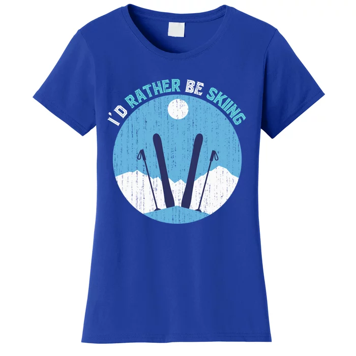 Winter Sport Skiing Lover Ski Instructor Funny Skier Ski Gift Women's T-Shirt