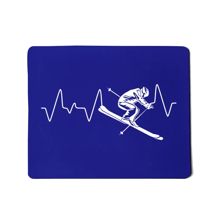 Winter Sports Skiing Skier Heartbeat Ski Instructor Ski Meaningful Gift Mousepad