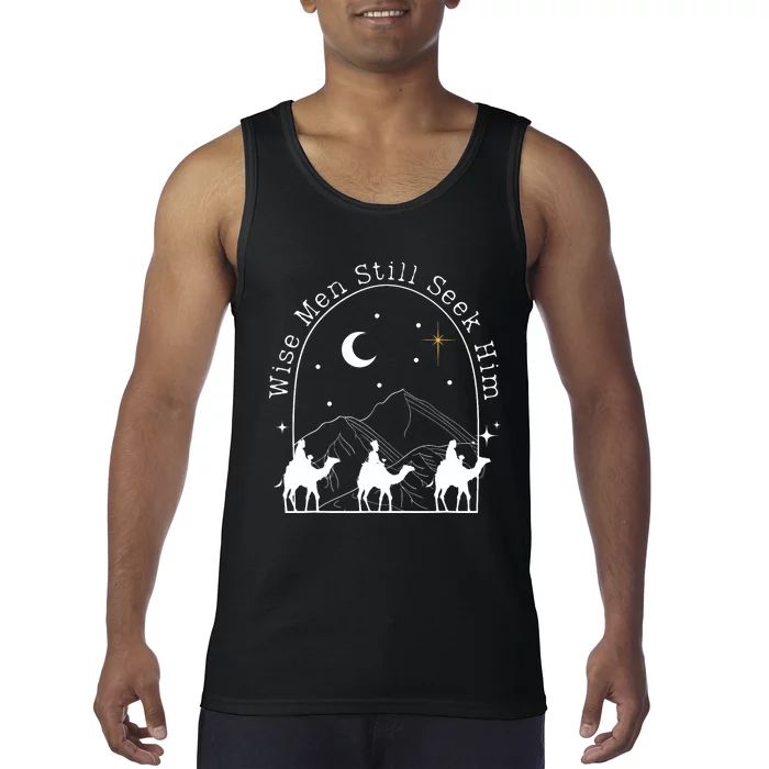 Wise Still Seek Him Christian Christmas Jesus Design Tank Top