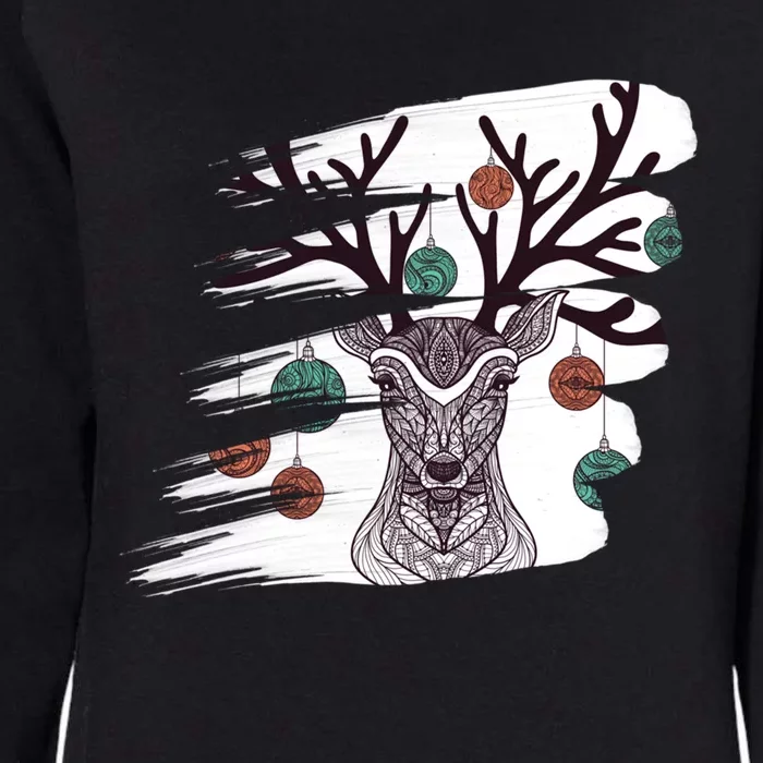 Winter Season Snow Reindeer Christmas Balls Xmas Holiday Cool Gift Womens California Wash Sweatshirt