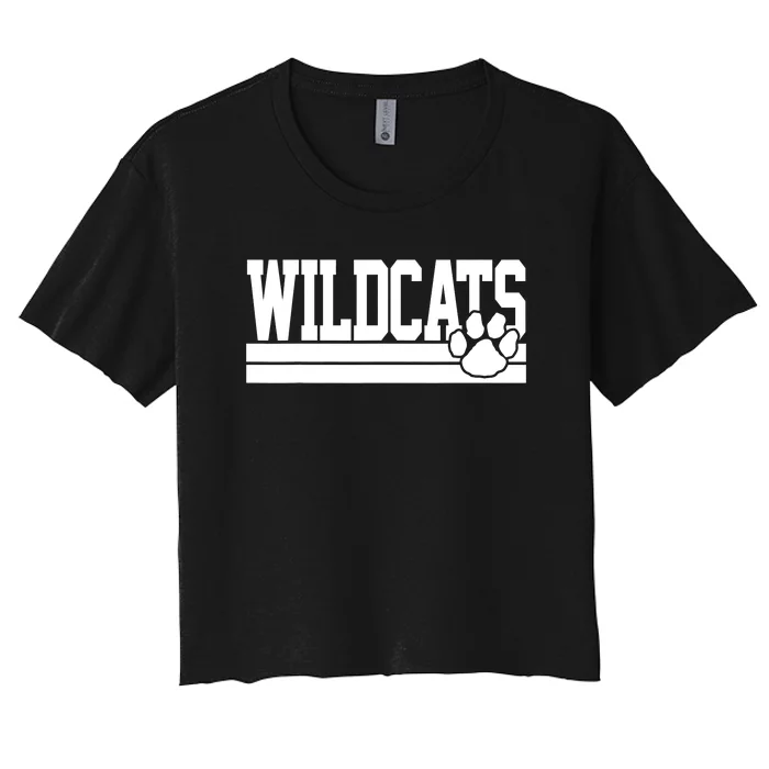 Wildcats School Spirit Women's Crop Top Tee