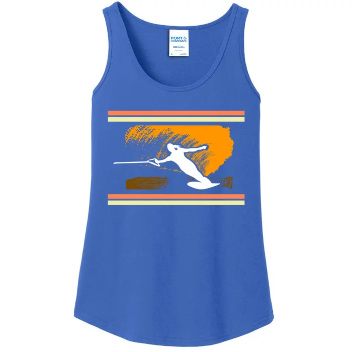 Water Skiing Ski Lover Retro Extreme Sports Beach Athletes Gift Ladies Essential Tank