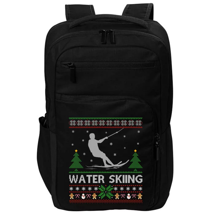 Water Skiing Sports Lover Santa Ugly Water Skiing Christmas Meaningful Gift Impact Tech Backpack