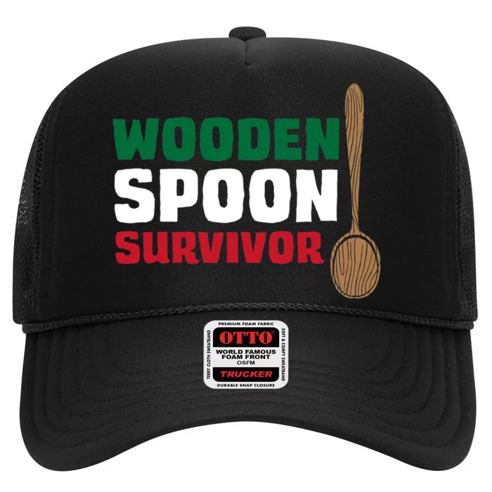 Wooden Spoon Survivor Italian Flag High Crown Mesh Trucker Hat