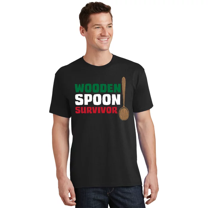 Wooden Spoon Survivor Italian Flag T-Shirt