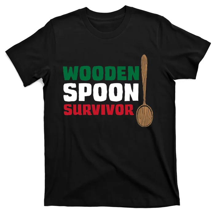 Wooden Spoon Survivor Italian Flag T-Shirt