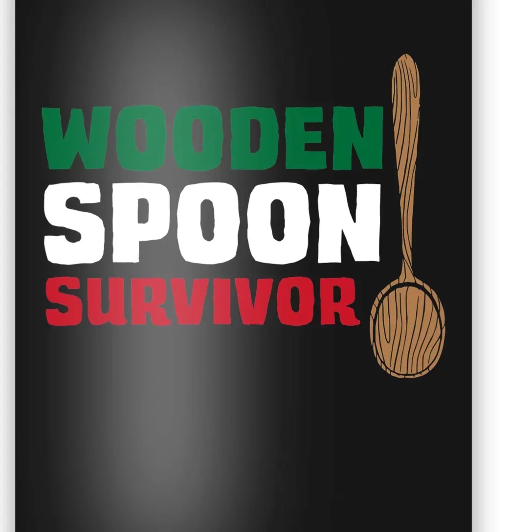 Wooden Spoon Survivor Italian Flag Poster