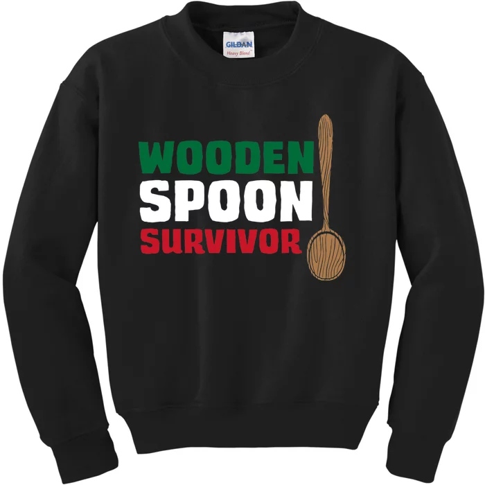 Wooden Spoon Survivor Italian Flag Kids Sweatshirt