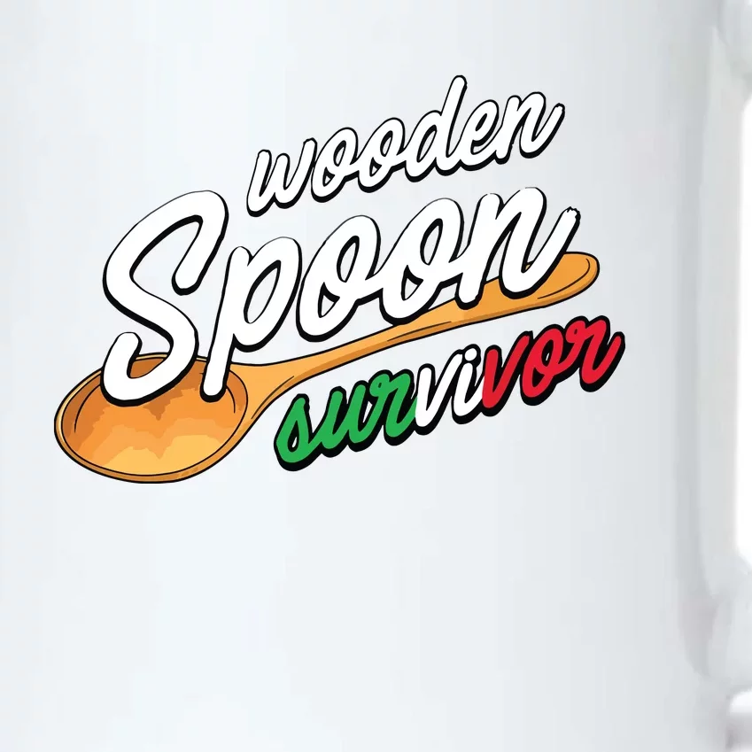 Wooden Spoon Survivor Funny Italian Food Lovers Black Color Changing Mug