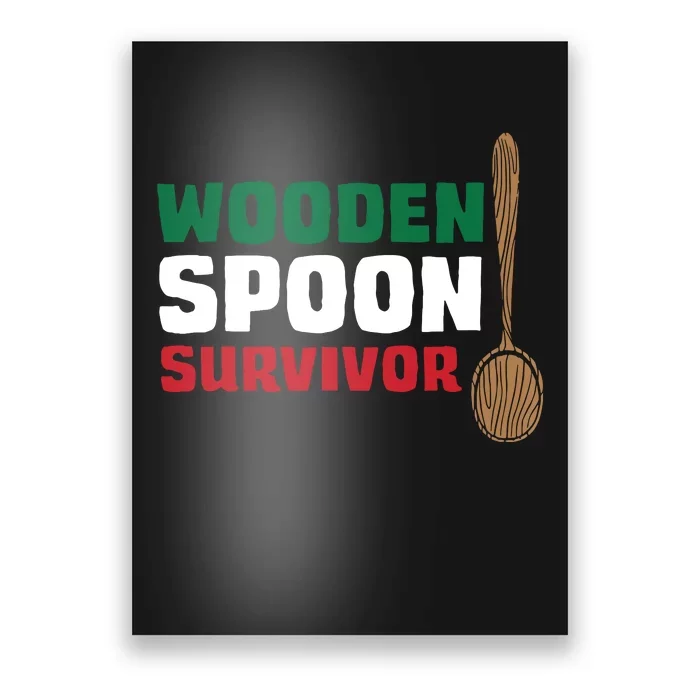 Wooden Spoon Survivor Italian Flag Poster