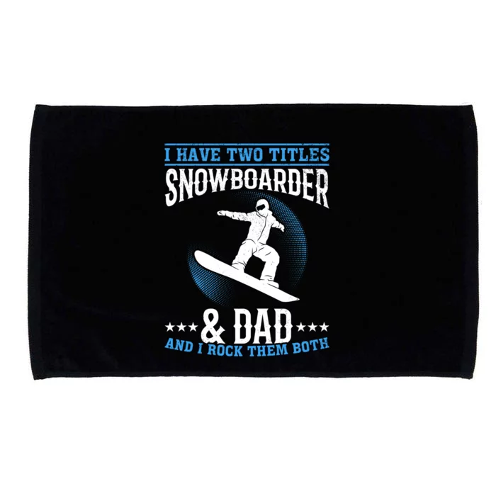 Winter Sports Snowboarding Dad I Freestyle Snowboarder Daddy Cool Gift Microfiber Hand Towel