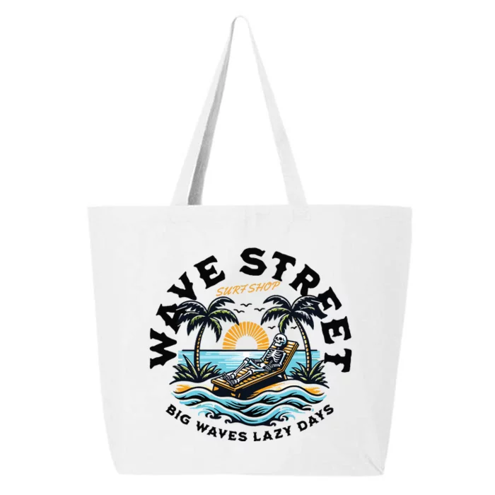 Wave Street Skeleton On The Beach 25L Jumbo Tote