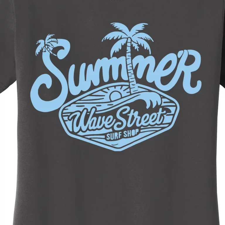 Wave Street Summer Surf Shop Graphic Women's T-Shirt