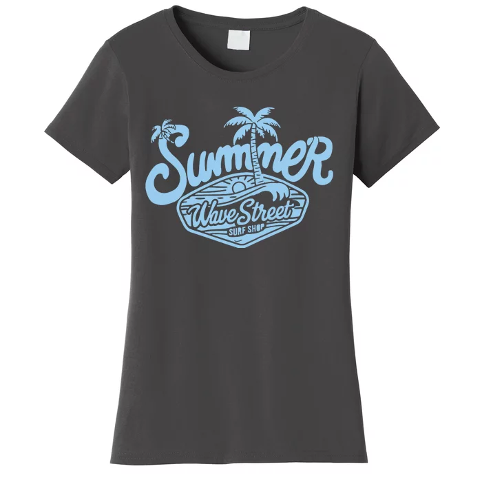 Wave Street Summer Surf Shop Graphic Women's T-Shirt