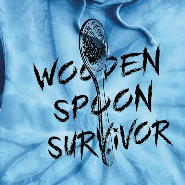 Wooden Spoon Survivor Funny Mom Meme Tie Dye Hoodie