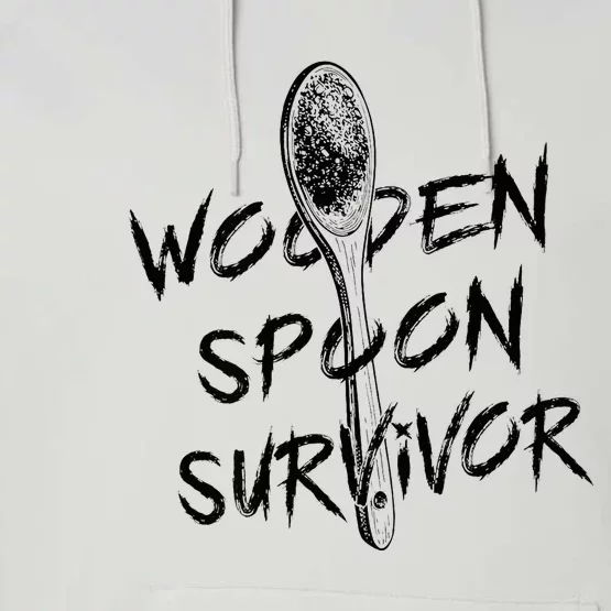 Wooden Spoon Survivor Funny Mom Meme Performance Fleece Hoodie