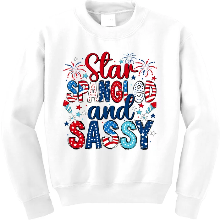 Western Star Spangled And Sassy Kids Sweatshirt