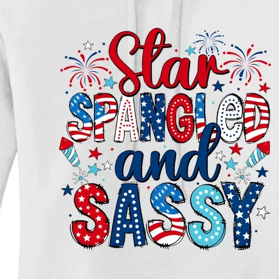 Western Star Spangled And Sassy Women's Pullover Hoodie