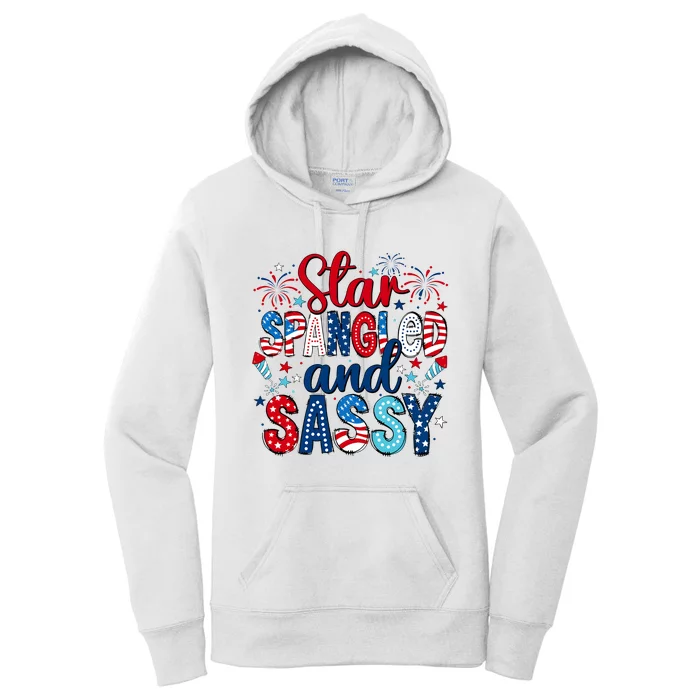 Western Star Spangled And Sassy Women's Pullover Hoodie