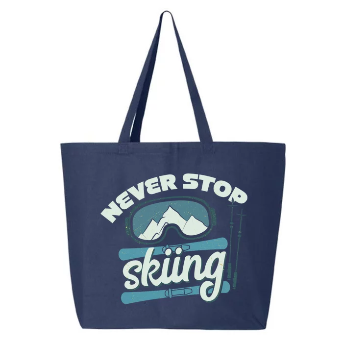 Winter Snow Ski Skier Skiing Cute Gift 25L Jumbo Tote