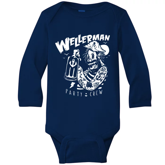 Wellerman Song Sea Shanty Party Crew Sailor Baby Long Sleeve Bodysuit