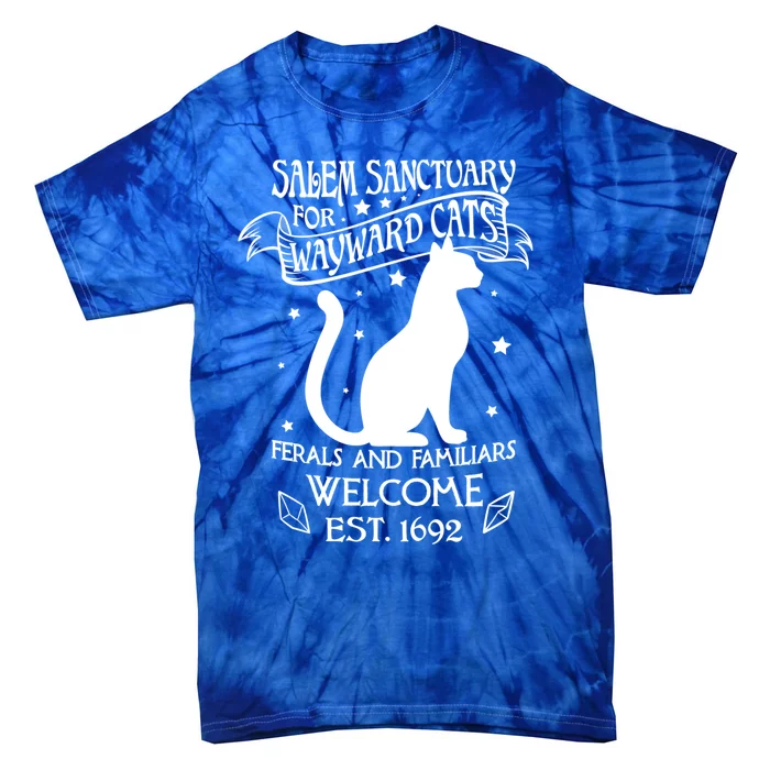 Witch Salem Sanctuary For Wayward Black Cats 1692 Gift Idea Meaningful Gift Tie-Dye T-Shirt