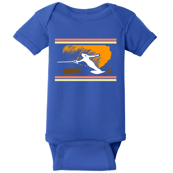 Water Skiing Ski Lover Retro Extreme Sports Beach Athletes Gift Baby Bodysuit