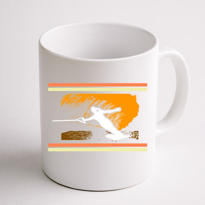 Water Skiing Ski Lover Retro Extreme Sports Beach Athletes Gift Front & Back Coffee Mug