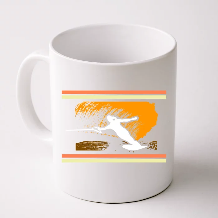 Water Skiing Ski Lover Retro Extreme Sports Beach Athletes Gift Front & Back Coffee Mug