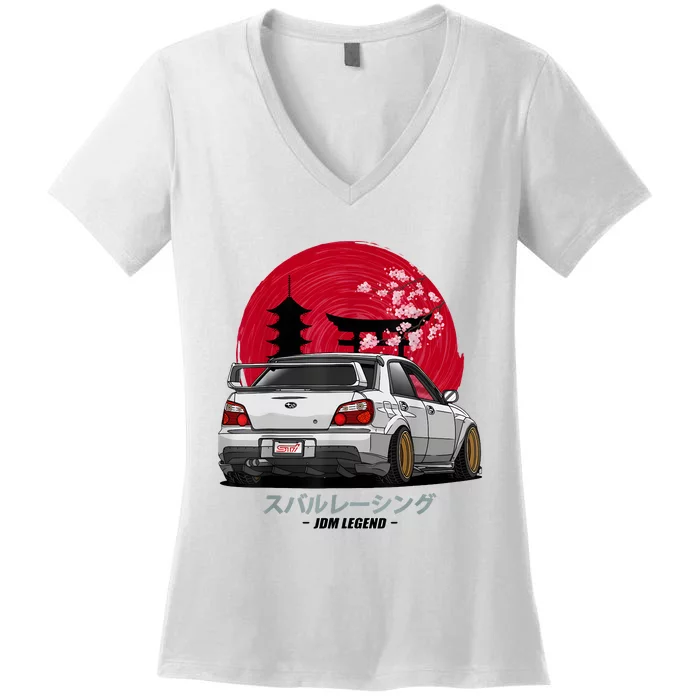 Wrx Sti Subie Cars Impreza Jdm Sport Women's V-Neck T-Shirt