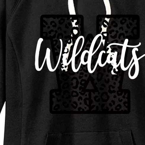 Wildcats School Spirit Mascot Leopard Cheer Fan Game Day Gift Women's Fleece Hoodie