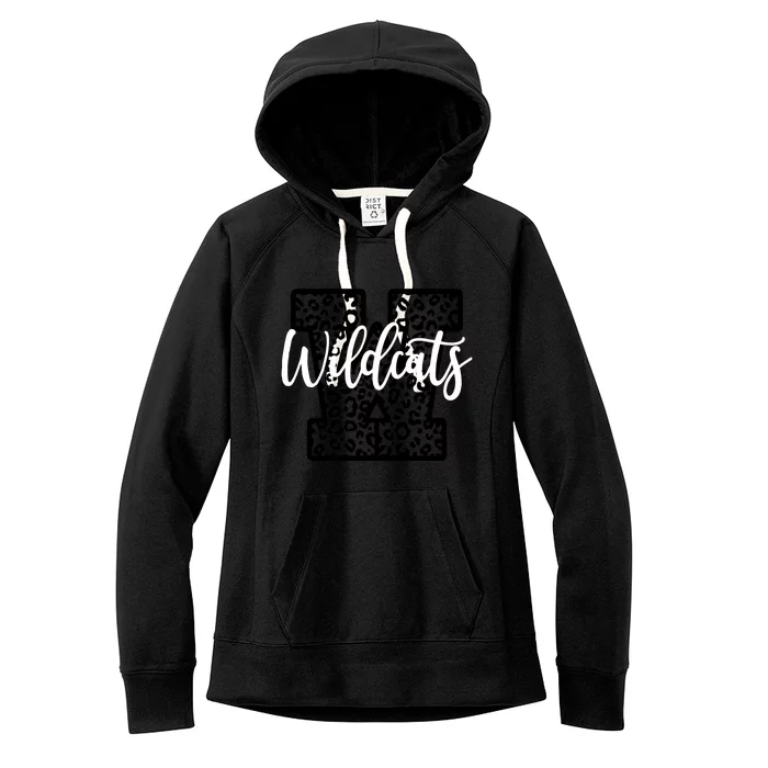 Wildcats School Spirit Mascot Leopard Cheer Fan Game Day Gift Women's Fleece Hoodie