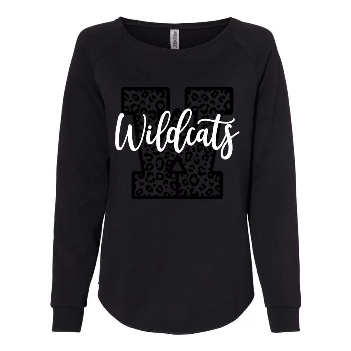 Wildcats School Spirit Mascot Leopard Cheer Fan Game Day Gift Womens California Wash Sweatshirt