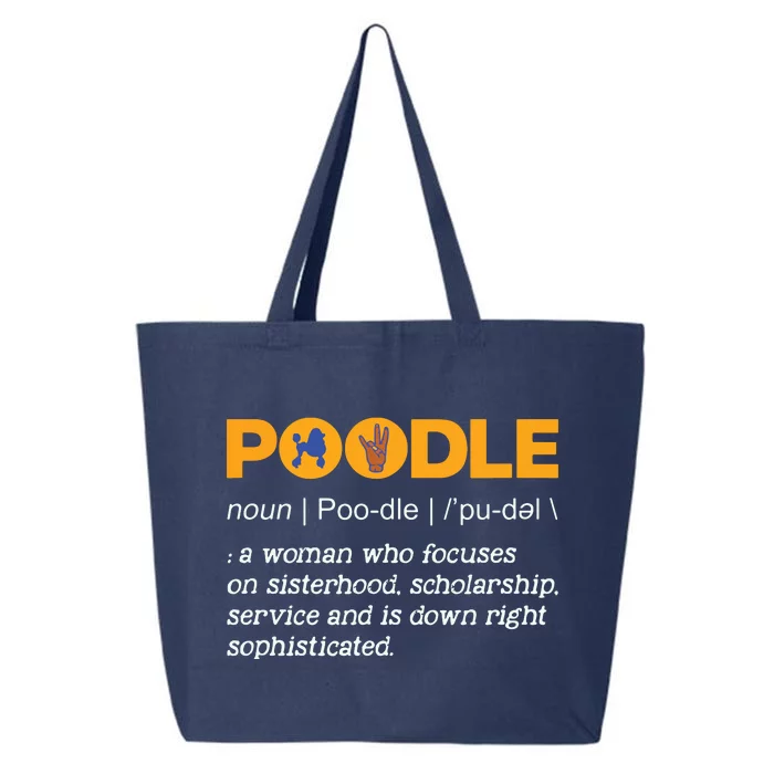 Womens SGRho Sigma 1922 Poodle Noun Gamma Rho Hand Sign 25L Jumbo Tote