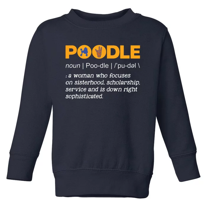 Womens SGRho Sigma 1922 Poodle Noun Gamma Rho Hand Sign Toddler Sweatshirt