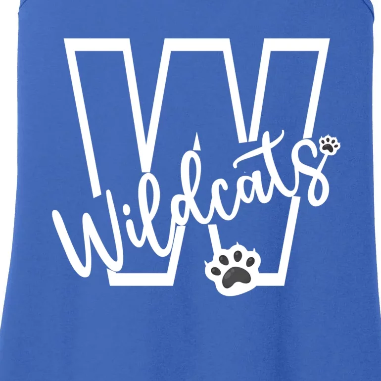 Wildcats School Sports Fan Team Spirit Football Baseball Gift Ladies Essential Tank