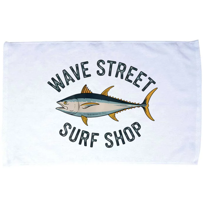 Wave Street Surf Shop Yellow Fin Tuna Graphic Fishing Microfiber Hand Towel