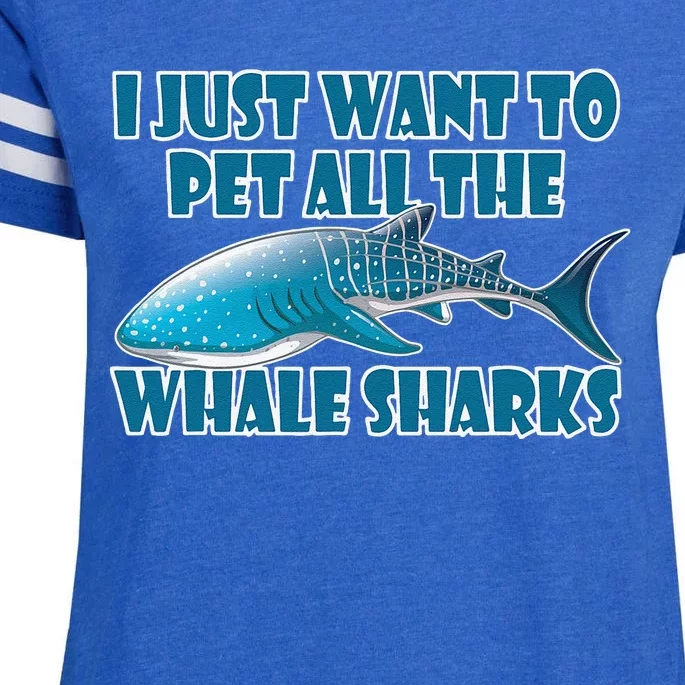 Whale Shark Sea Animals Gift Enza Ladies Jersey Football T-Shirt