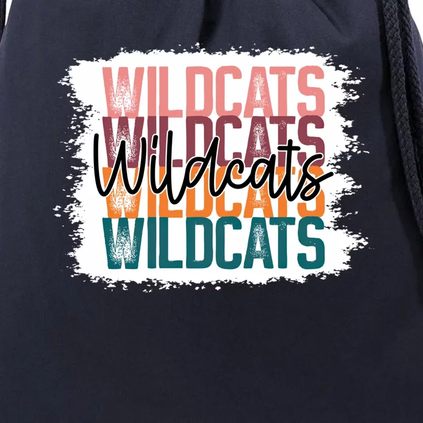 Wildcats School Sports Fan Team Spirit Gift Drawstring Bag