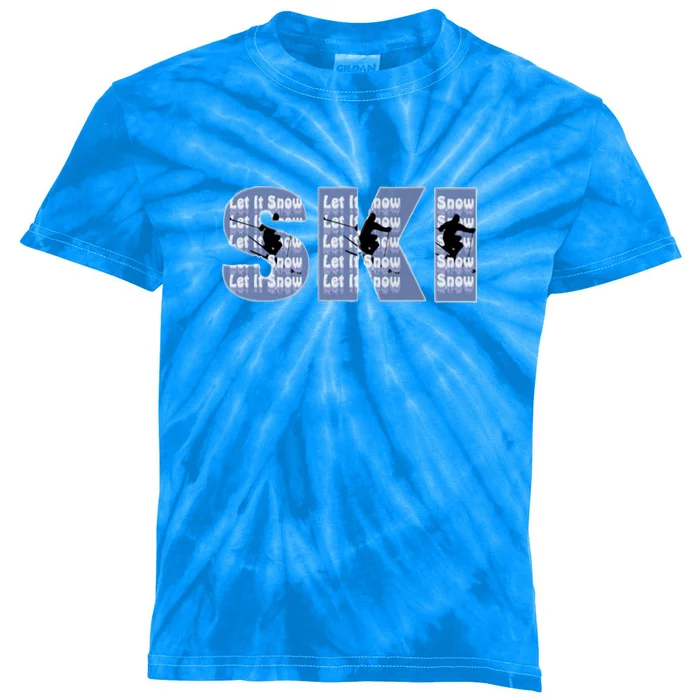 Winter Sports Ski Funny Gift For Mom Dad Kids Tie-Dye T-Shirt