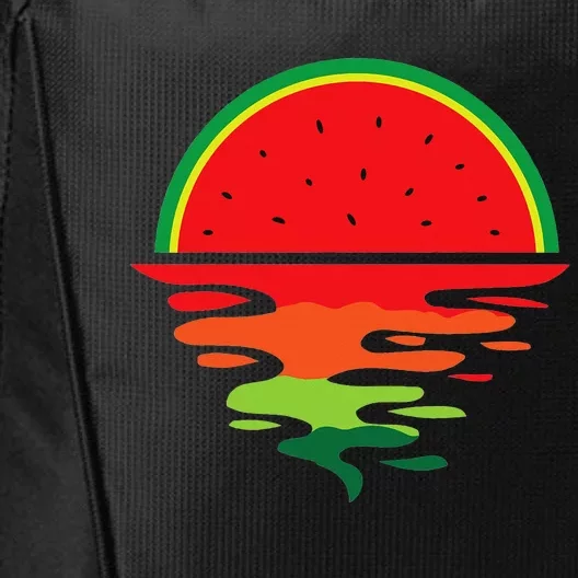 Watermelon Summer Sunset Water Fruit Sunset Watermelon City Backpack