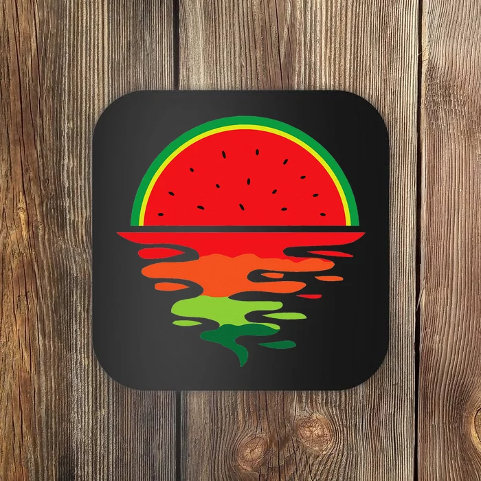 Watermelon Summer Sunset Water Fruit Sunset Watermelon Coaster