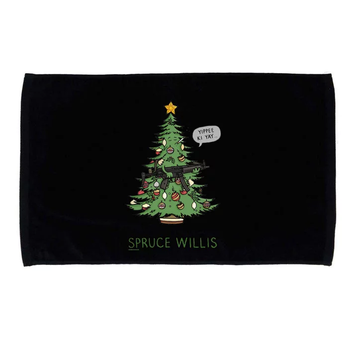 Willis spruce Scary Xmas tree Family Pajamas Microfiber Hand Towel