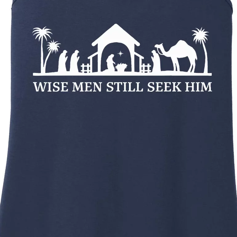 Wise Still Seek Him Christian Christmas Jesus Design Ladies Essential Tank