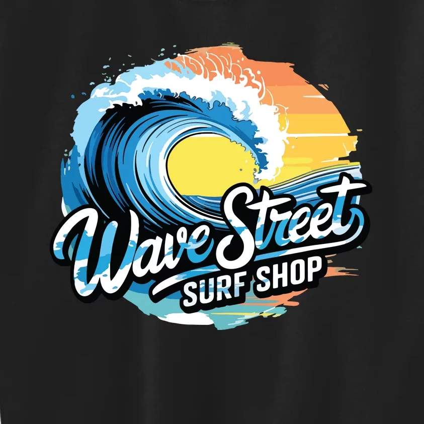 Wave Street Surf Shop Classic Surfing Kids Sweatshirt