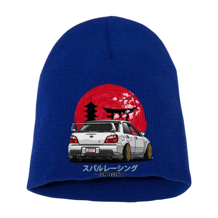 Wrx Sti Subie Cars Impreza Jdm Sport Short Acrylic Beanie