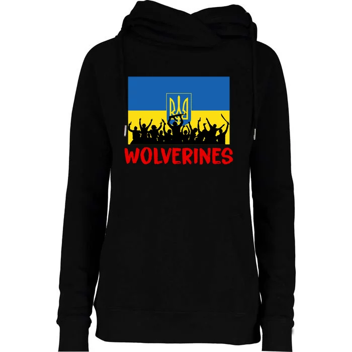 Wolverines Soldier Support Peace Stand Up Womens Funnel Neck Pullover Hood