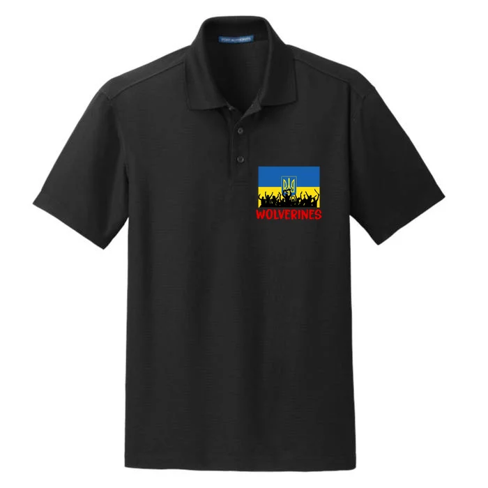 Wolverines Soldier Support Peace Stand Up Dry Zone Grid Performance Polo