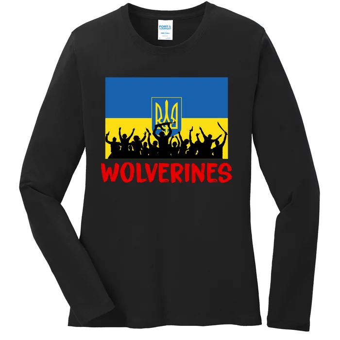 Wolverines Soldier Support Peace Stand Up Ladies Long Sleeve Shirt