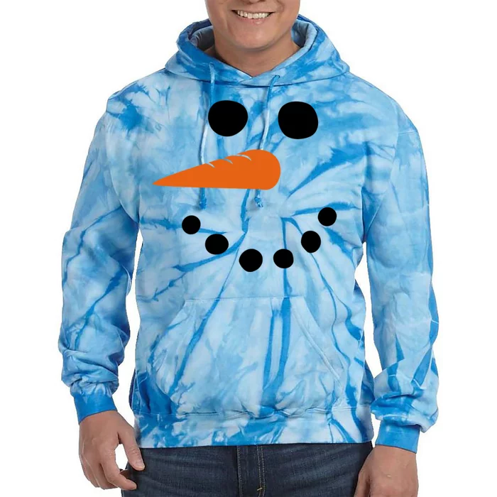 Winter Snowman Snow Face Tie Dye Hoodie